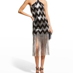 New Bronx and Banco Chevron Gatsby Dress with Tags